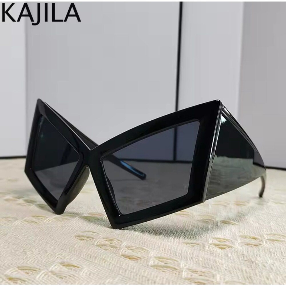 Oversized Cat Eye Sunglasses Women Big Frame 2024 Luxury Brand Shield Punk Sun G - Picture 2 of 5